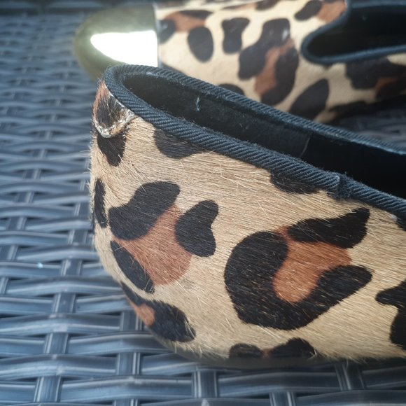 Metallic toe Leopard print Jessica Simpson flats Size 10 - Picture 9 of 10